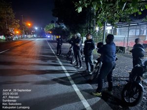 Satlantas Polres Lumajang Gelar Patroli Blue Light 0 Balap Liar dan Knalpot Brong